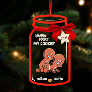 Taste My Cookie Personalized Couple Ornament