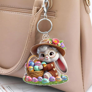 Personalized Gift Grandma's Favorite Bunny Keychain