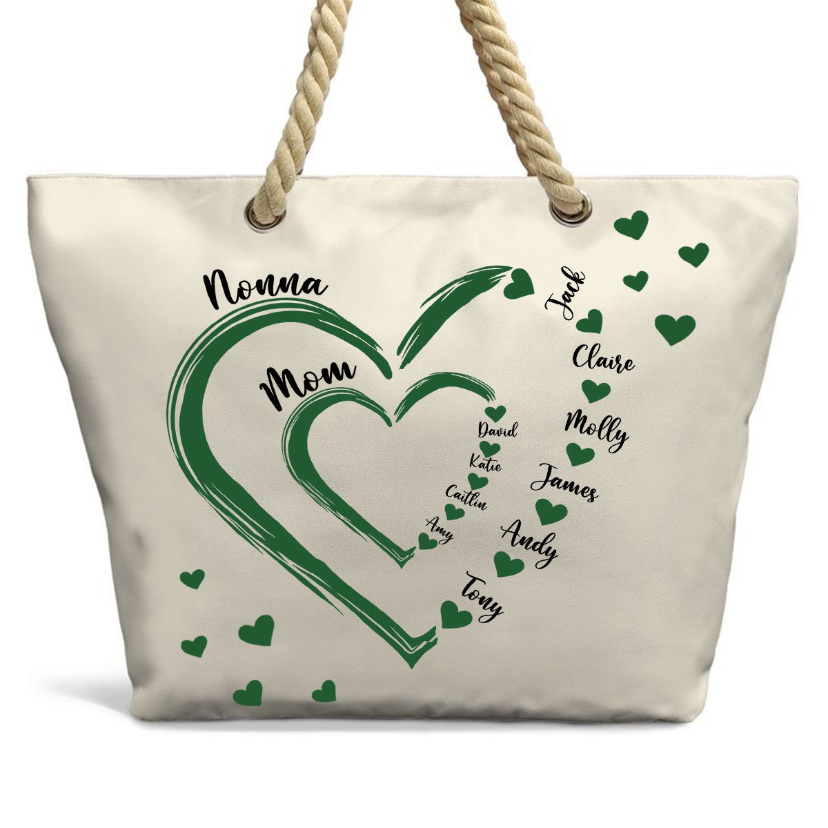 Personalized Beach Bag - Little Sweethearts - Gift For Mom Grandma