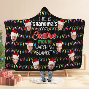 Custom Photo Gifts For Grandma Personalized Wearable Blanket