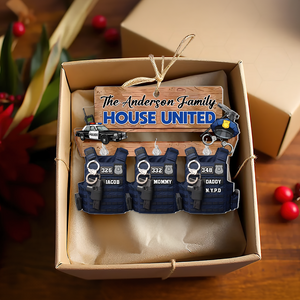 Personalized Gifts For Police Family Christmas Arcylic Ornament