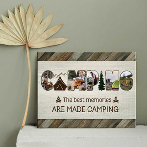 The Best Memories Are Made Camping - Photo Collage Personalized Canvas