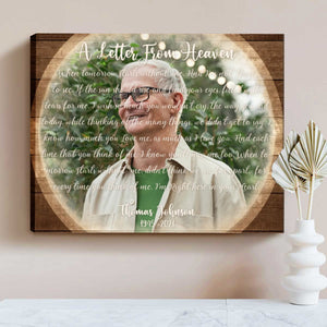 Custom Memorial Poem Canvas Poster– Personalized Photo Memorial Gifts