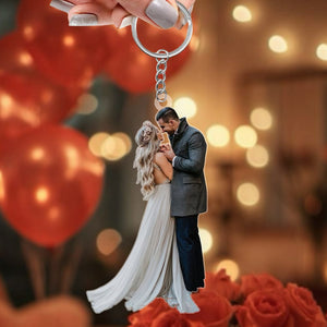 Custom Photo For Couple Valentine's Day Personalized Acrylic Keychain