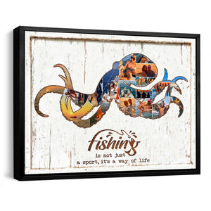 Octopus Fishing Photo Collage Personalized Canvas/Poster Gift