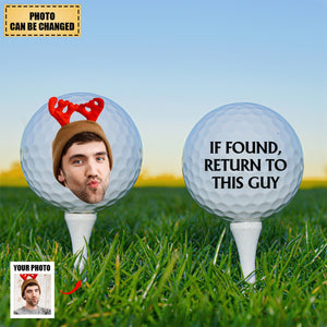 If Found Return To This Guy Personalized Golf Ball- Gift For Dad, Grandpa,Golf Lover