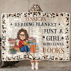 My Reading Books Blanket - Personalized Wearable Blanket Hoodie