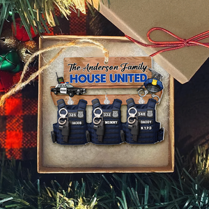 Personalized Gifts For Police Family Christmas Arcylic Ornament