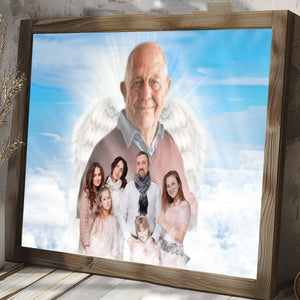 Personalized Family Portrait-Add Deceased Loved One With Angel Wings