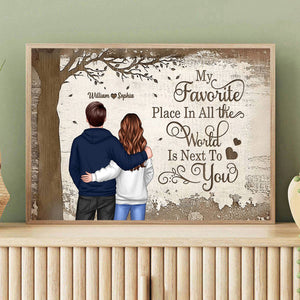 Personalized Couple Commemorative Poster -Beautiful Illustrated Poster - Perfect Gift to Convey Love and Memories