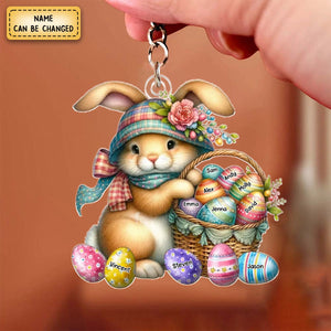 Personalized Easter Gift Grandma's Favorite Bunny Keychain