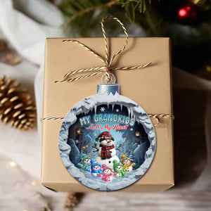 Personalized Christmas Acrylic Ornament Cute Snowmies My Grandkids Melt My Heart Grandma