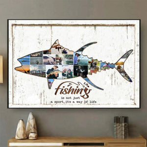 Personalized Fishing Collage Poster, Fishing Gift For Fisherman