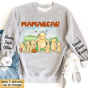 Personalized Gift For Grandma Bear Sleeve Printed Standard Sweatshirt