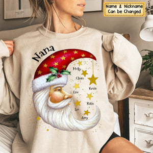 Twinkle Little Stars And Santa Grandma Personalized Christmas Gift for Nana,Grandparents