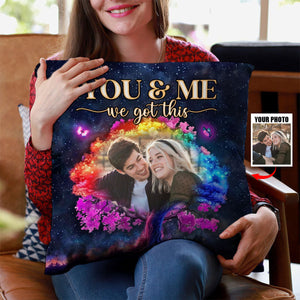 Personalized Couple Gift Custom Photo Night Sky Pillow