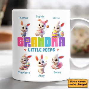 Grandma's Easter Bunnies Personalized Custom Accent Mug Gift