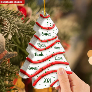 Christmas Tree Cake Personalized Family Christmas Ornament