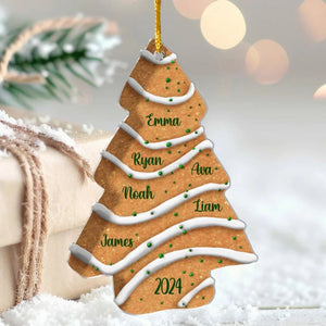 Christmas Tree Cake Personalized Family Christmas Ornament