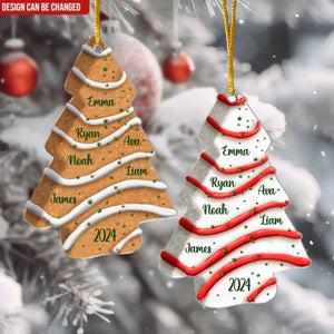 Christmas Tree Cake Personalized Family Christmas Ornament