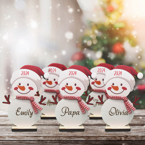 Christmas Is Where Cutest Snowman Of All - Personalized Snowman Table Decoration