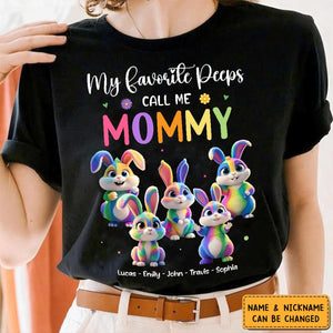 Personalized Grandma's Favorite Bunny Easter Day Pure Cotton T-Shirt