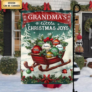 Christmas Gifts Grandma's Little Merry Personalized Garden Flags Winter Decorations