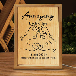 Personalized Couple Frame Light Box - Gift Idea For Couple/ Anniversary - Annoying Each Other