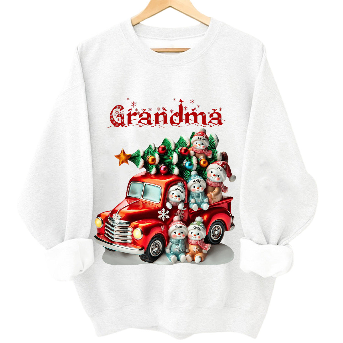 Nana's Cute Little Snowman Personalized Sweatshirt