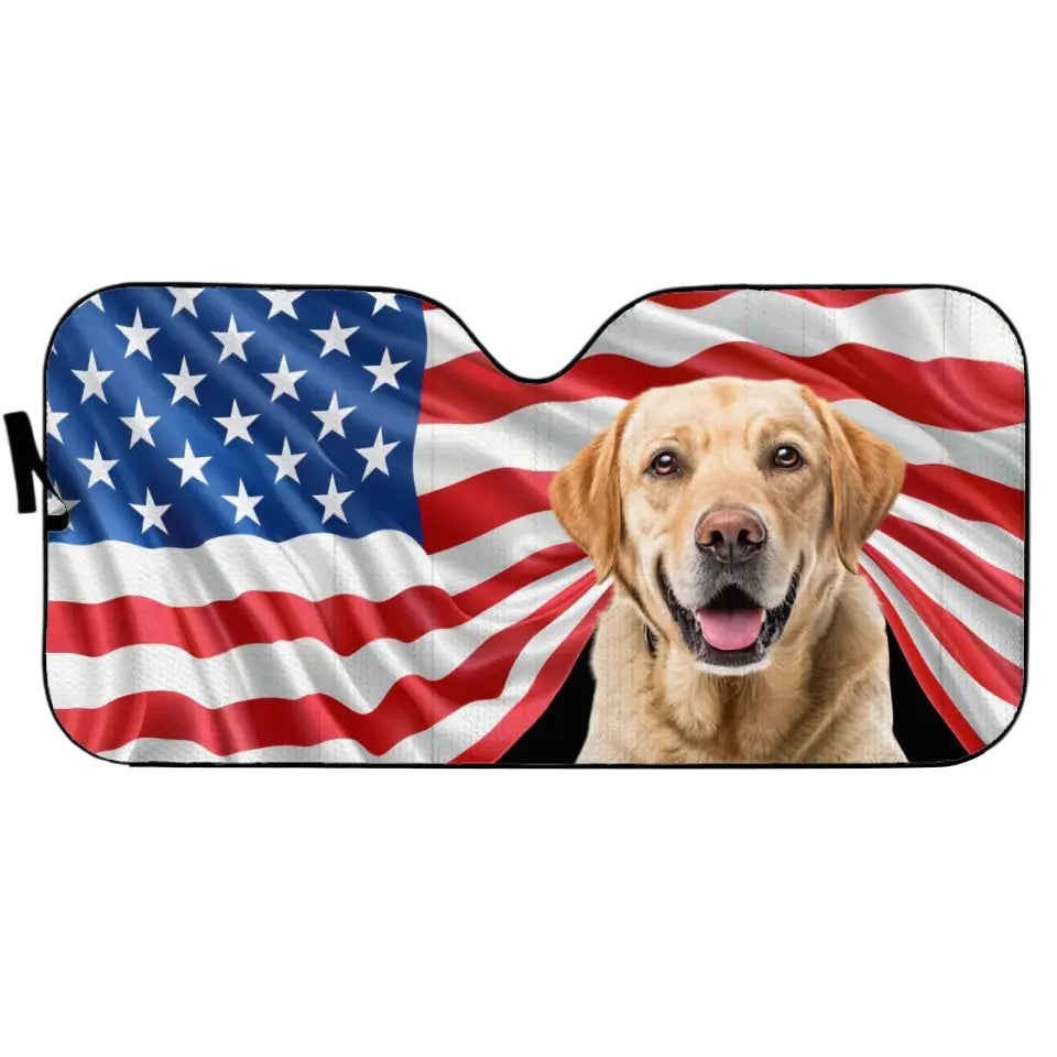 Personalized Windshield Sunshade, Car Window Protector - Gift For Dog & Cat, Pet Lovers