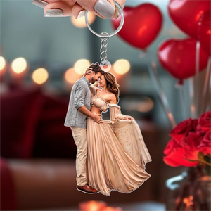 Custom Photo For Couple Valentine's Day Personalized Acrylic Keychain