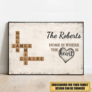 Personalized Poster-Family Whole Lot Of Love Crossword Puzzle Art - Captured In A Moment