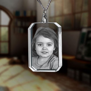 Personalized I Will Carry You With Me Until I See You Again Transparent Photo Memorial Necklace