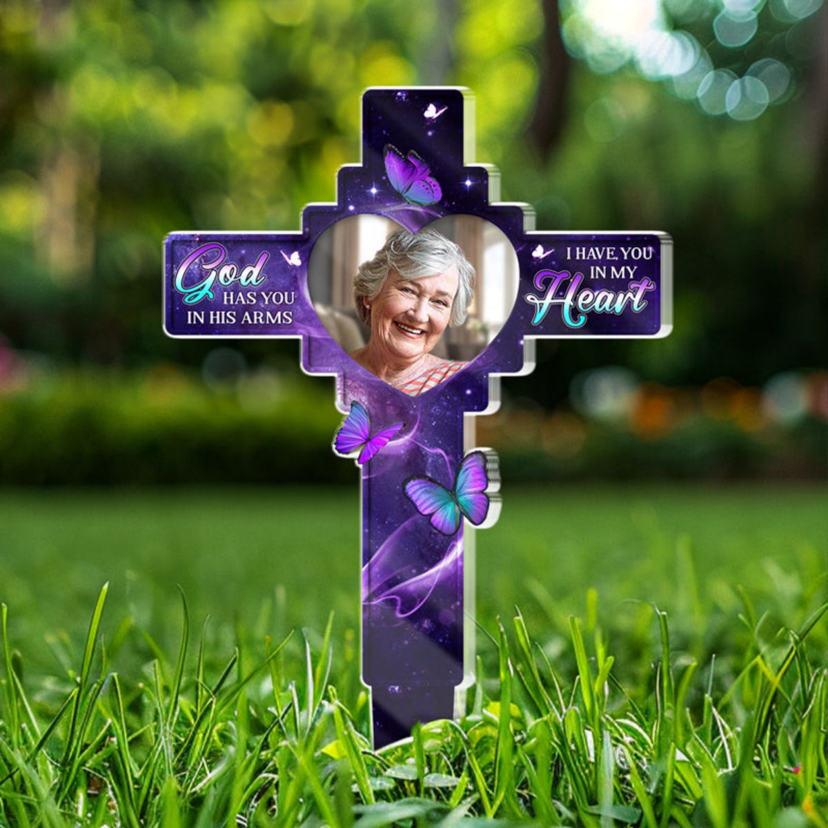 In Our Hearts Always - Memorial Personalized Acrylic Garden Stake