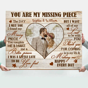 You Are My Missing Piece Personalized Couple Canvas/Poster