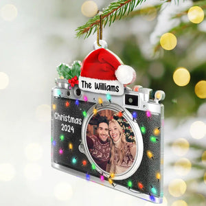 Custom Photo Camera Shaped Family Personalized Acrylic Ornament