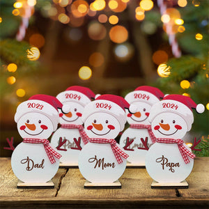 Christmas Is Where Cutest Snowman Of All - Personalized Snowman Table Decoration