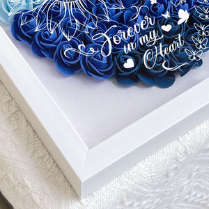 Personalized Forever In My Heart Flower Shadow Box