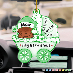 Baby First Christmas Baby Stroller Personalized Acrylic Ornament