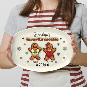 Grandma Favorite Cookies Personalized Platter