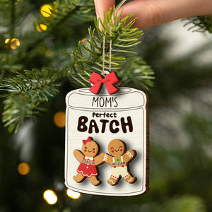 Grandma Grandpa Mom Dad Perfect Patch - Personalized 2-Layered Wooden Ornament