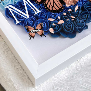 Personalized Mom Butterfly Flower Shadow Box