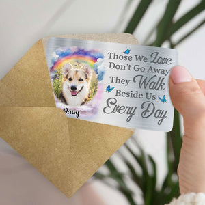 You Left Paw Prints On My Heart Memorial Personalized Pet Wallet Card