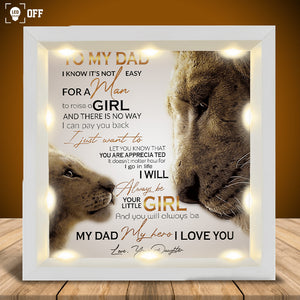 Personalized Light Shadow Box-You Will Always Be My Dad My Hero