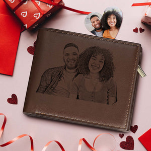 Personalized Men's Wallet - Leather Photo Engraved wallet