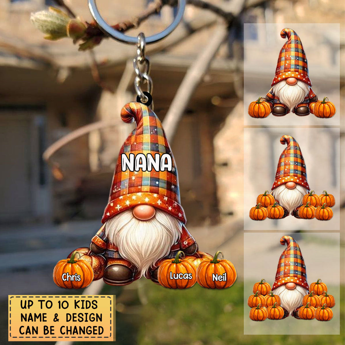 Grandma's Little Pumpkins-Personalized Acrylic Keychain