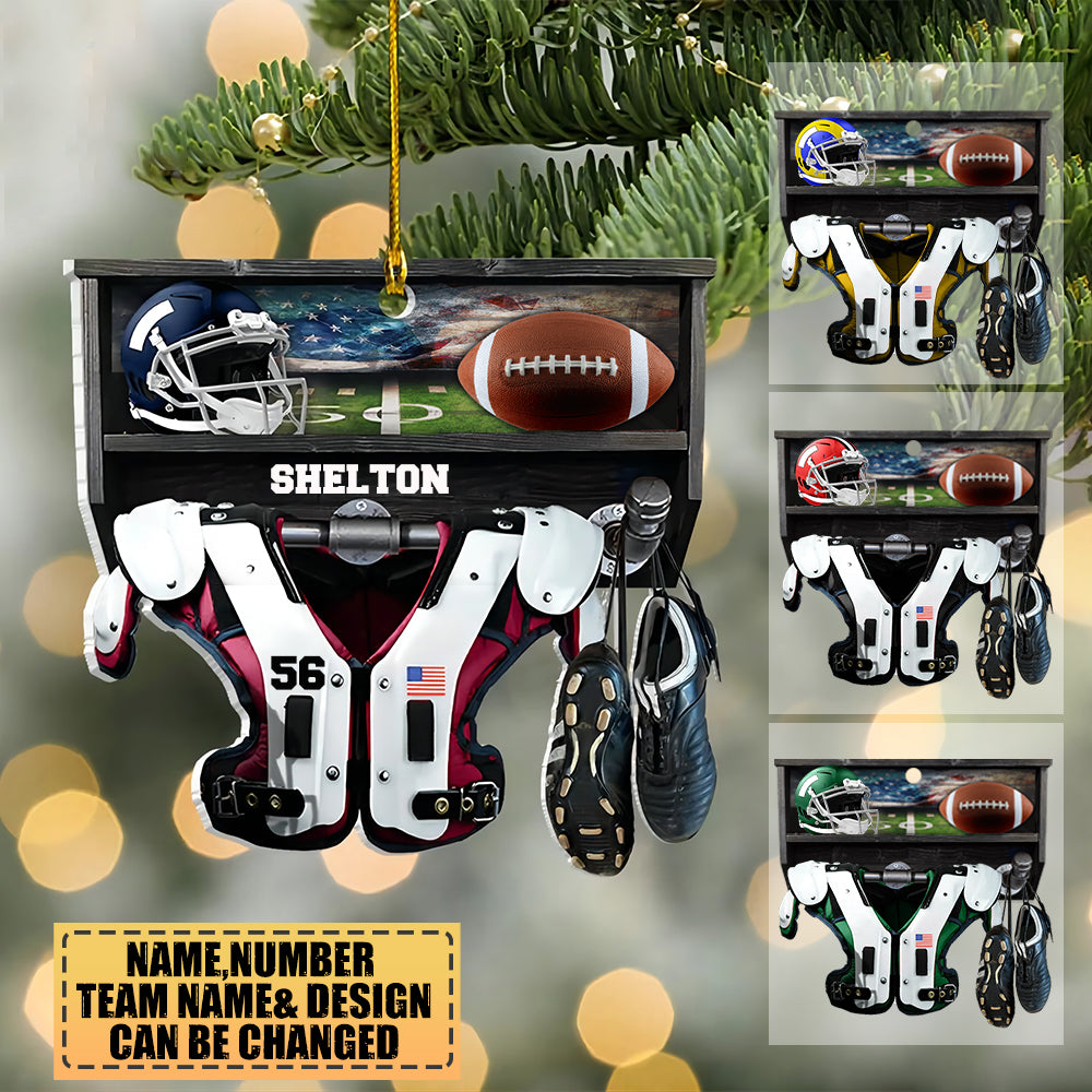 Personalized American Football Christmas-Two Sided Ornament