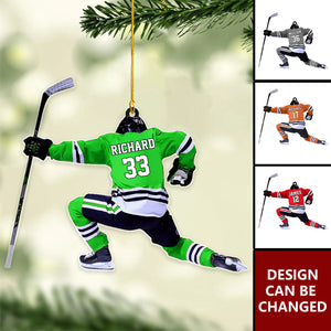 Personalized Hockey Ornament For Hockey Players