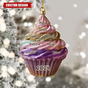 Enjoying Sweet Moments Together - Custom Family Christmas Ornament