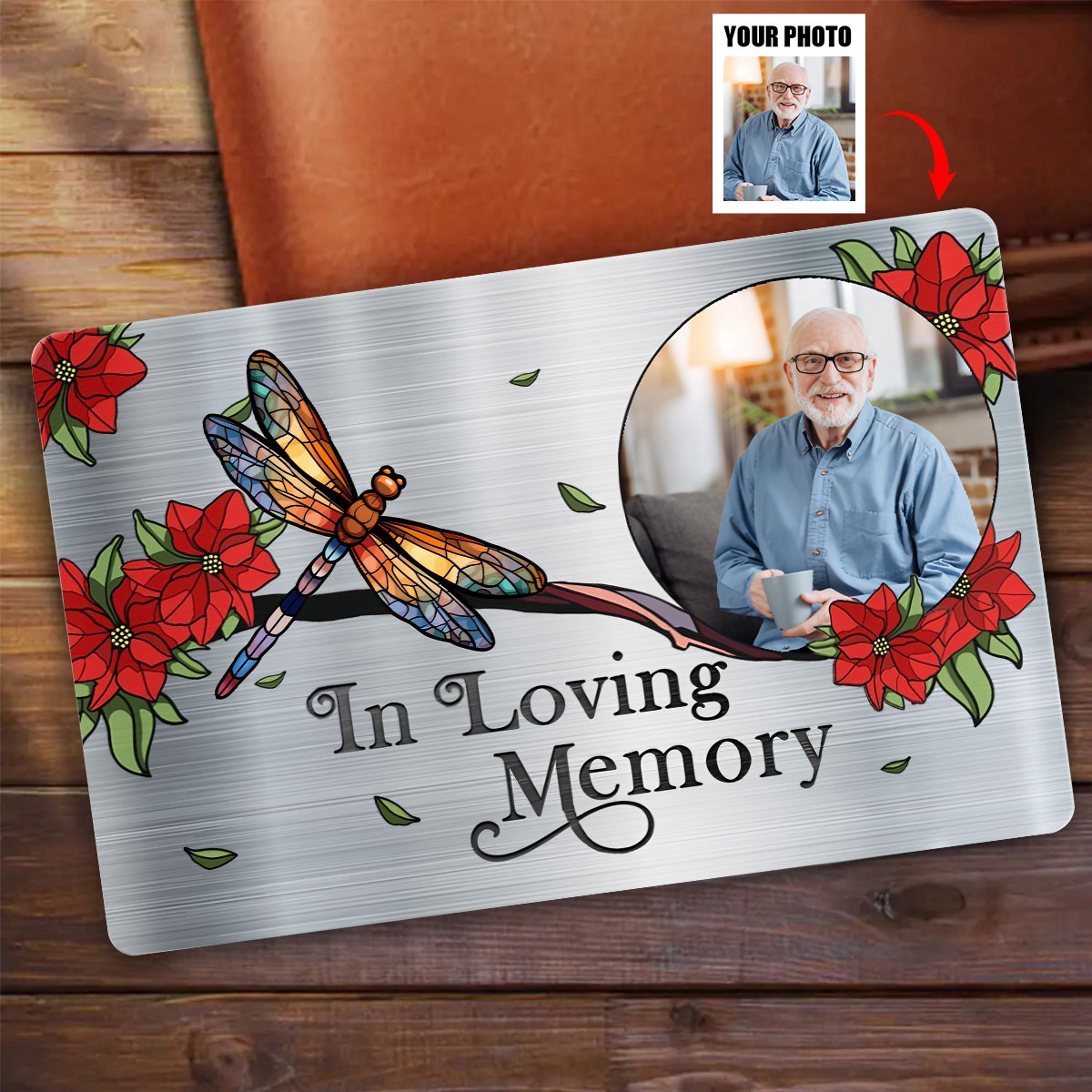 I'm Always With You - Custom Photo Memorial Personalized Aluminum Wallet Card